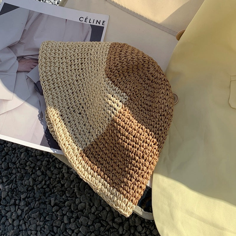 💨 Hollow Breathable Blue Panel Bucket Hat - Cool & Airy Summer Essential