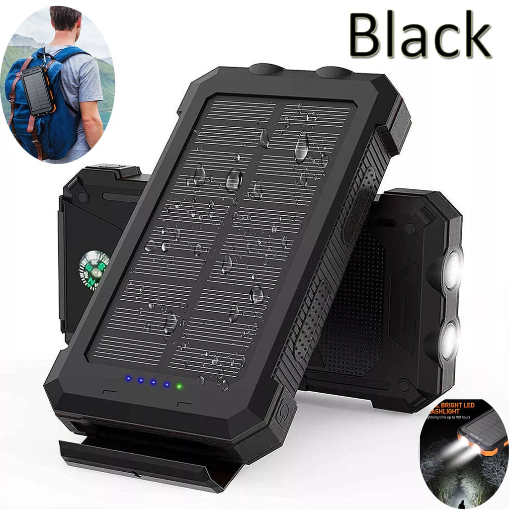 Solar Power Bank 10000mAh – Waterproof & Portable for Outdoor Adventures