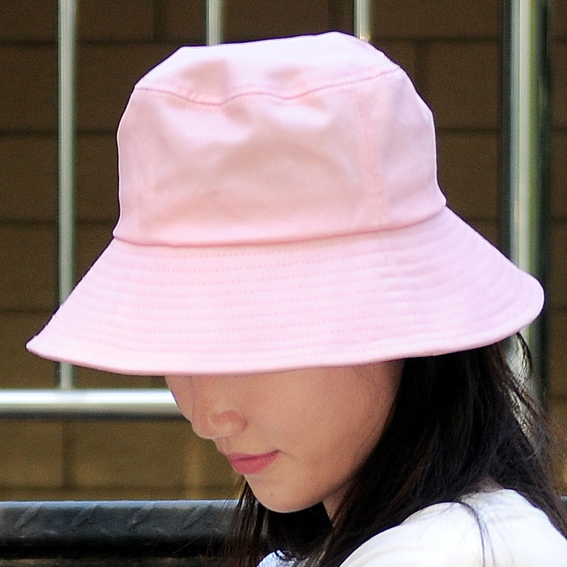 🎣 Women's Big Brim Fisherman Bucket Hat - Solid Colour Sun Protection