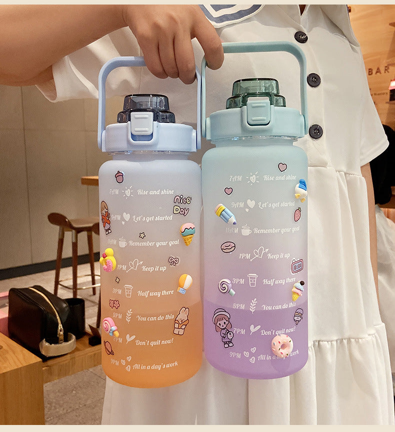 2L Big Water Bottle – Summer Portable Hydration Jug