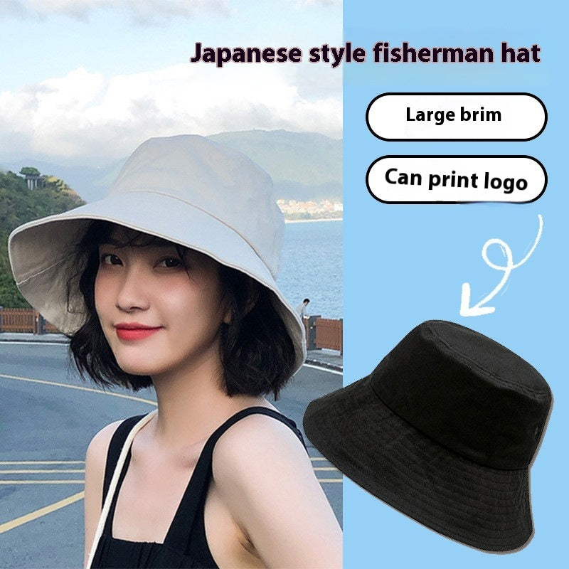 🎣 Women's Big Brim Fisherman Bucket Hat - Solid Colour Sun Protection