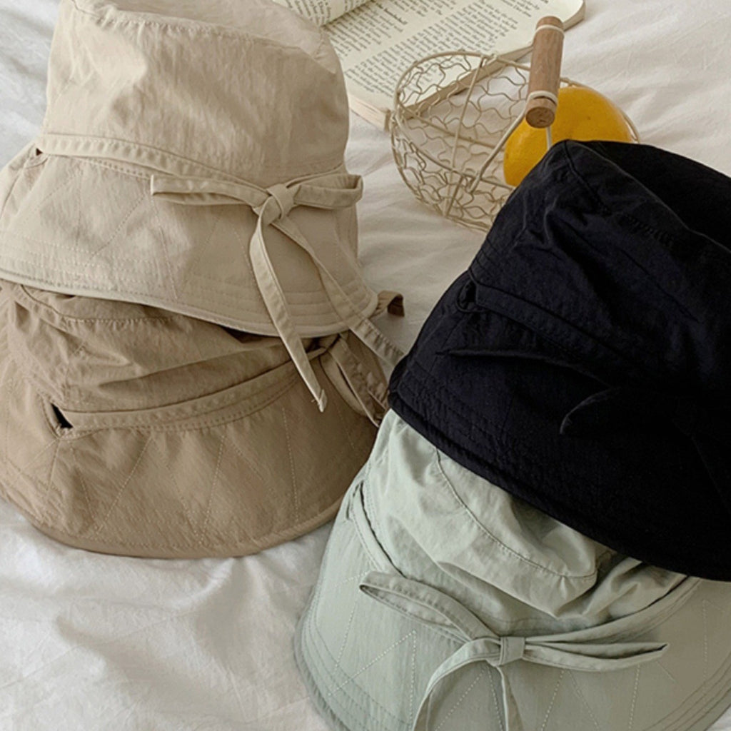 🌸 Japanese Drawstring Bucket Hat - Women's Thin Breathable Summer Style