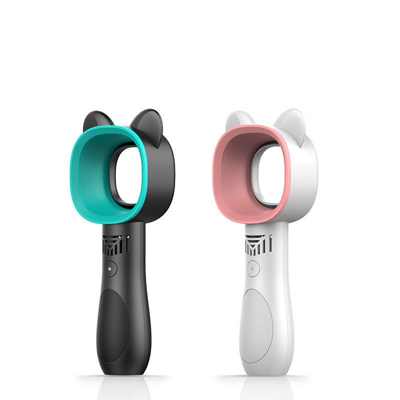Cute Cartoon Bladeless Handheld Fan — Safe & Fun for Kids 🌈