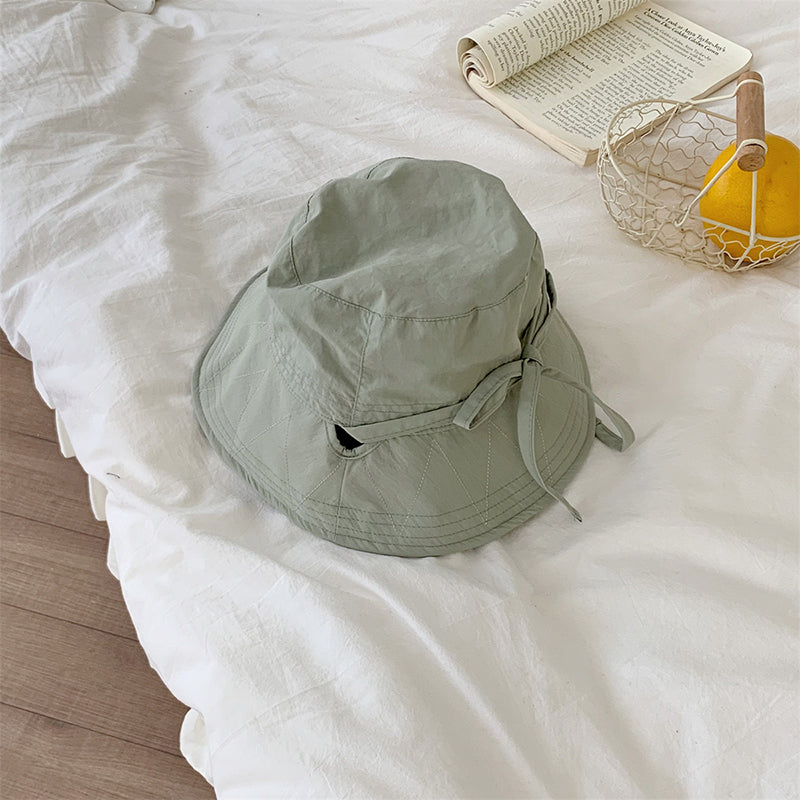 🌸 Japanese Drawstring Bucket Hat - Women's Thin Breathable Summer Style