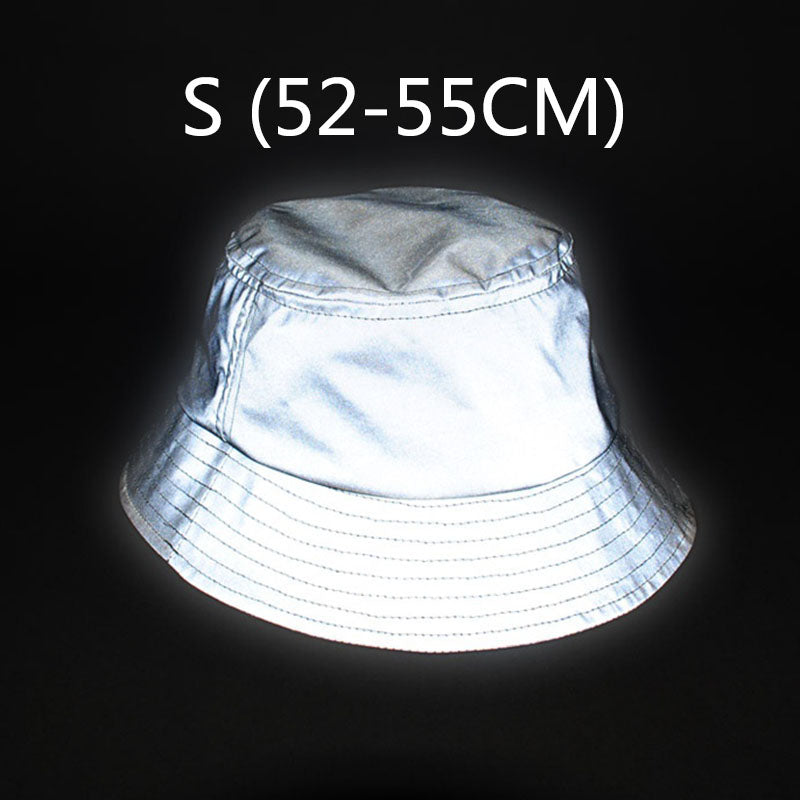 💥 Reflective Dome PU Leather Bucket Hat - Bold Hip Hop Street Style