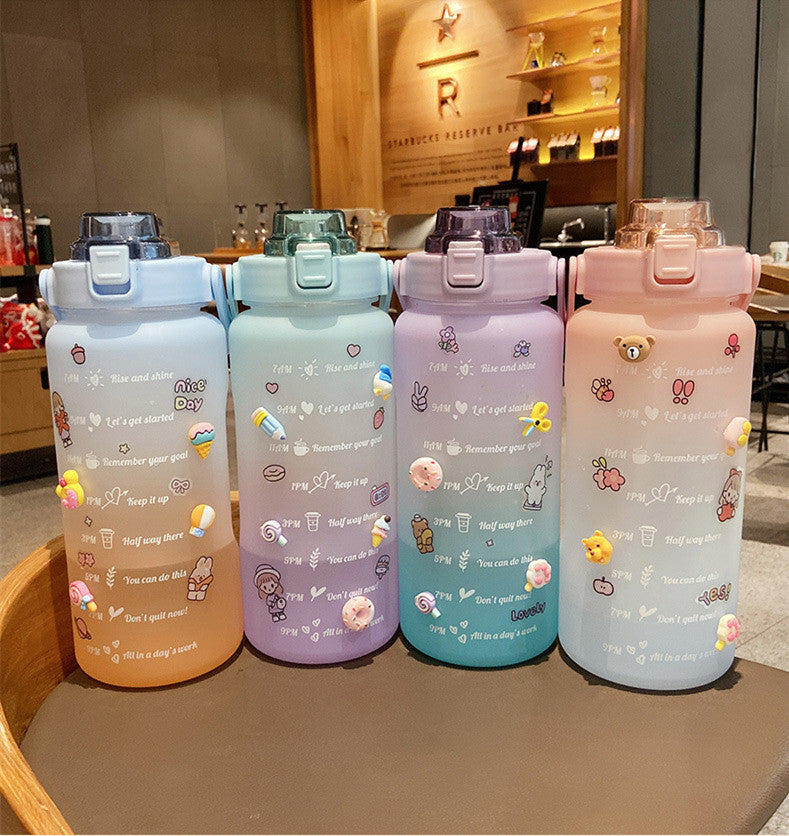 2L Big Water Bottle – Summer Portable Hydration Jug