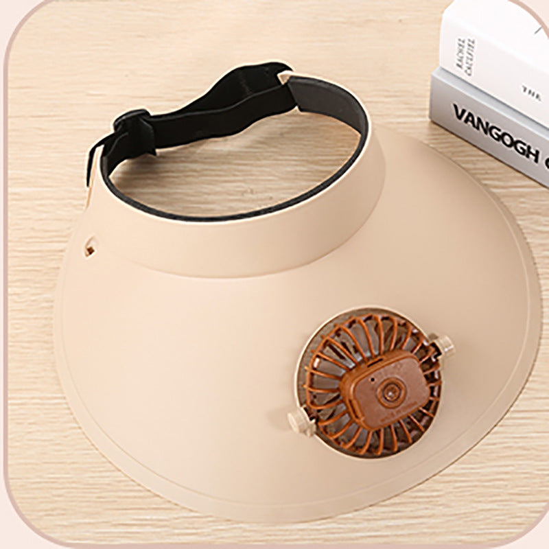 USB Rechargeable Sun Hat Fan — 3-Speed UV Protection ☀️🧢