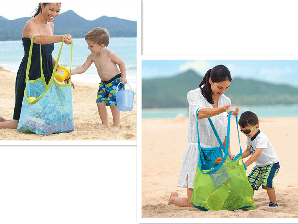 🏖️ Children's Beach Toy Bag - Fast-Dry Mesh Kids Beach Bag