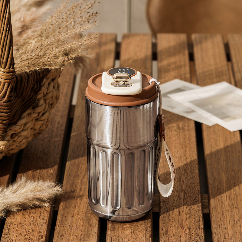 Smart Digital Thermal Bottle 450ml – Temperature Display | Hot & Cold