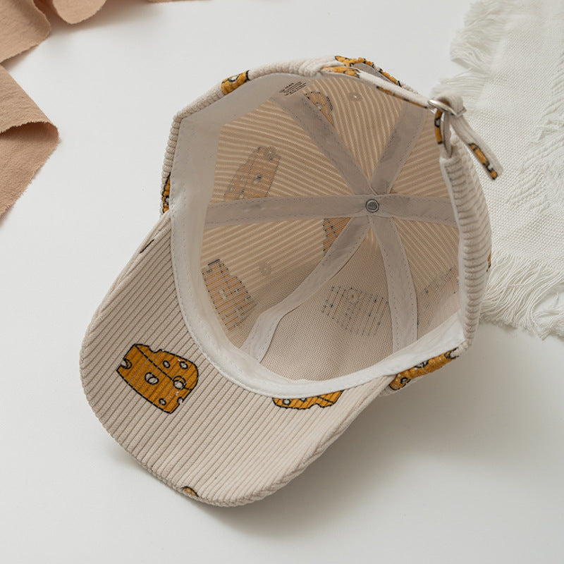 🧀 Kids Cute Cheese & Rainbow Printed Bucket Hat - Fun Summer Style