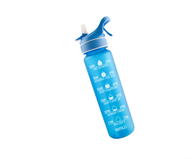 Sports Water Bottle with Straw & Flip Cover – Leak-Proof | 5 Colours