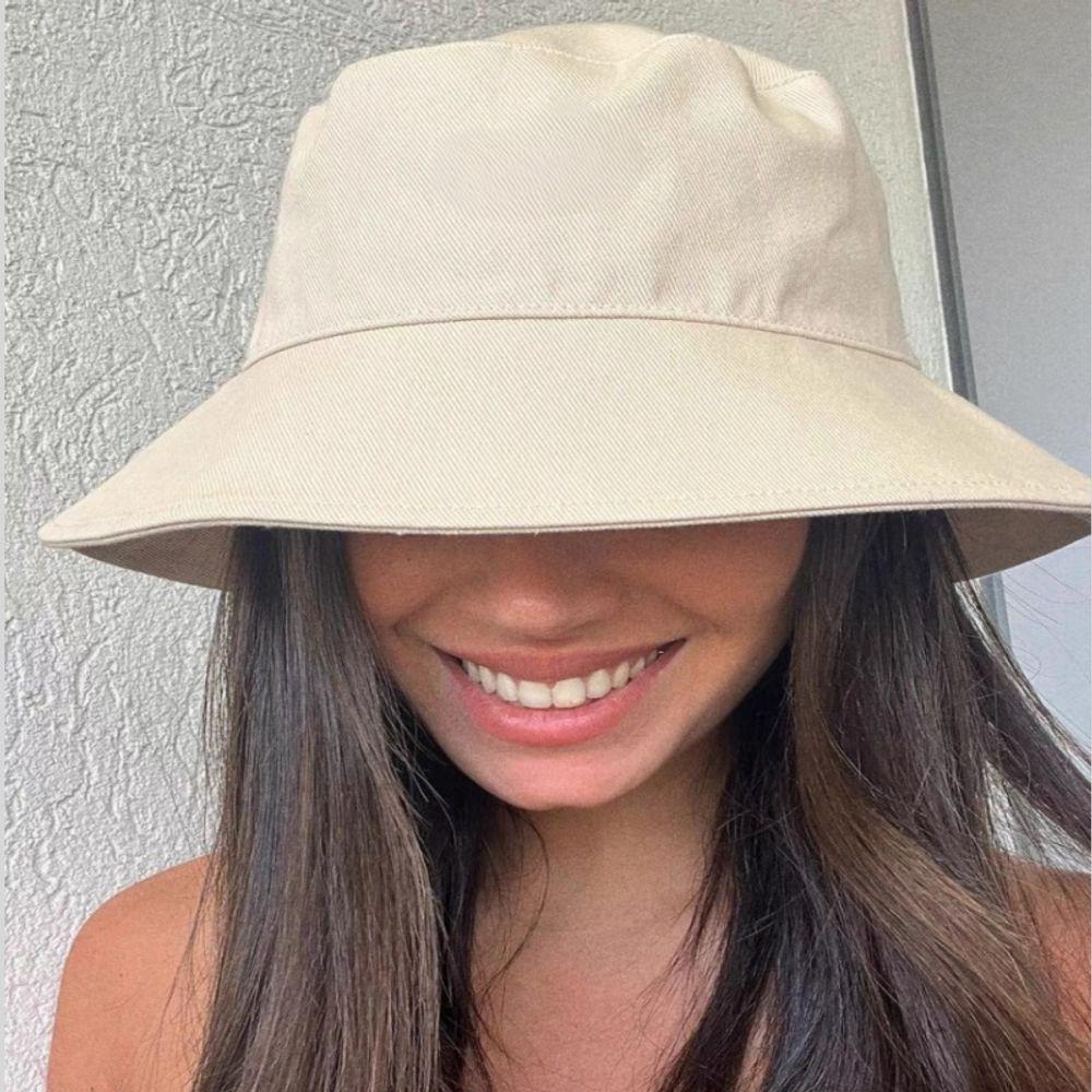 🌿 Unisex Folding Wide Brim Cotton Bucket Hat - Comfortable Summer Sun Protection