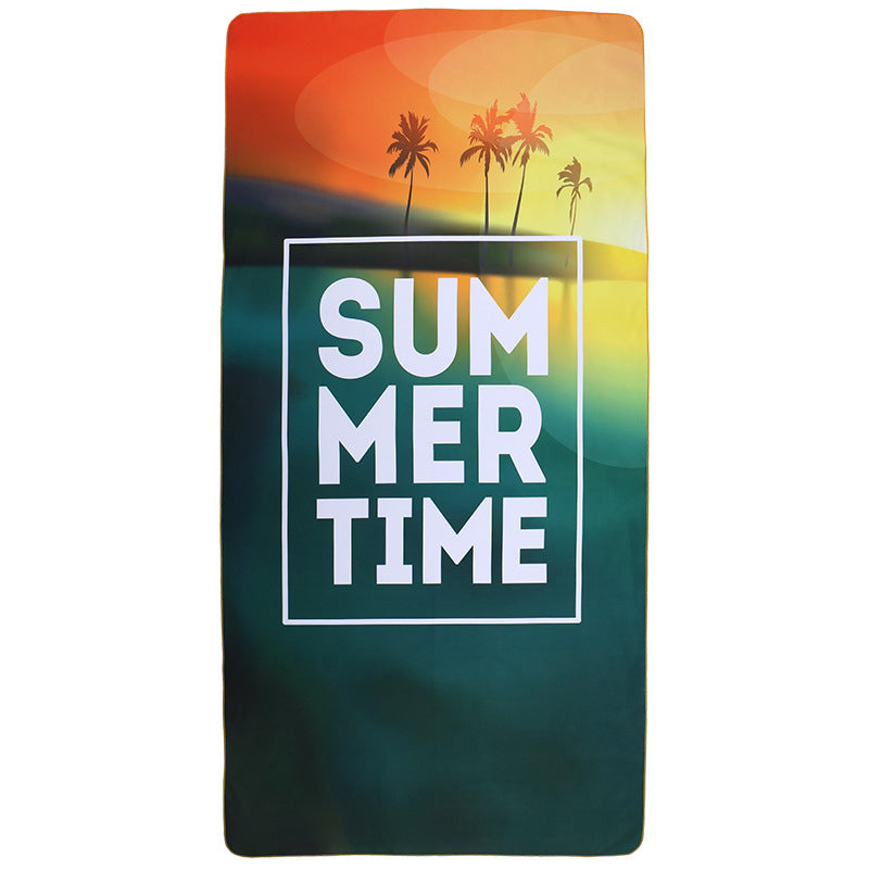 ☀️ Summer Time Printed Microfiber Beach Towel - Quick-Dry & Packable