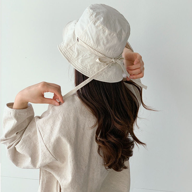 🌸 Japanese Drawstring Bucket Hat - Women's Thin Breathable Summer Style