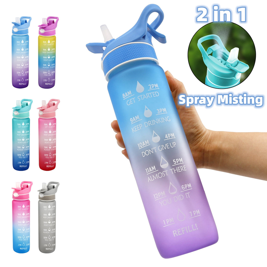 Sports Water Bottle with Straw & Flip Cover – Leak-Proof | 5 Colours
