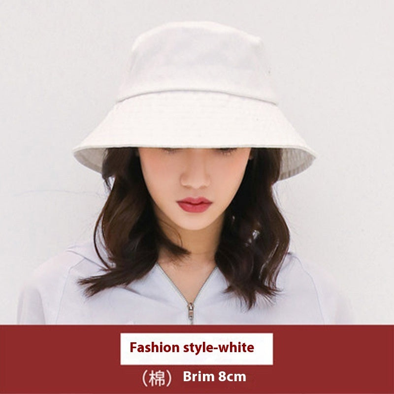 🎣 Women's Big Brim Fisherman Bucket Hat - Solid Colour Sun Protection