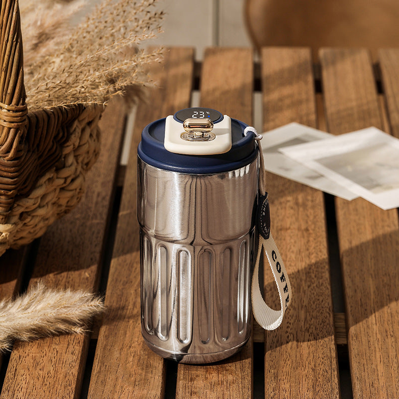Smart Digital Thermal Bottle 450ml – Temperature Display | Hot & Cold