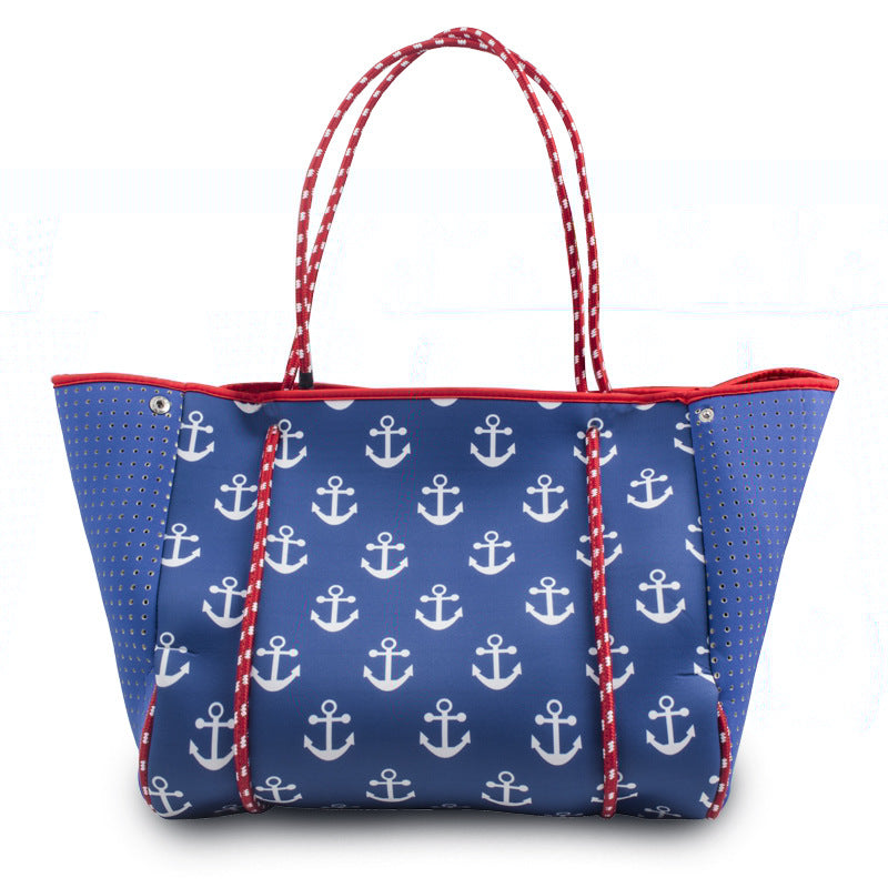 🪬 Coral Neoprene Beach Bag - Stylish Waterproof Tote for Summer