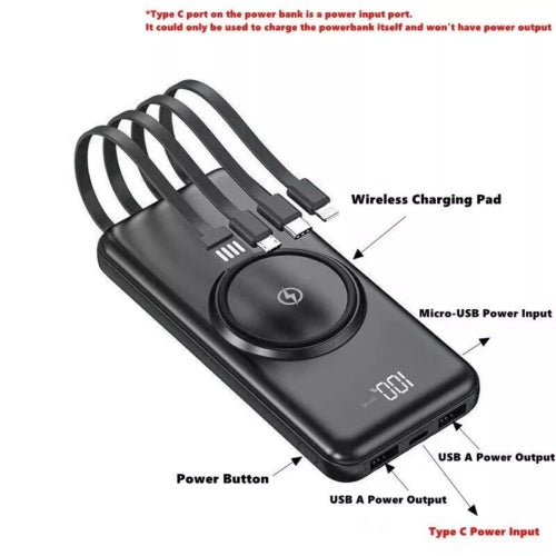 20000mAh Power Bank – Fast Charge with 5 USB Ports for All Devices