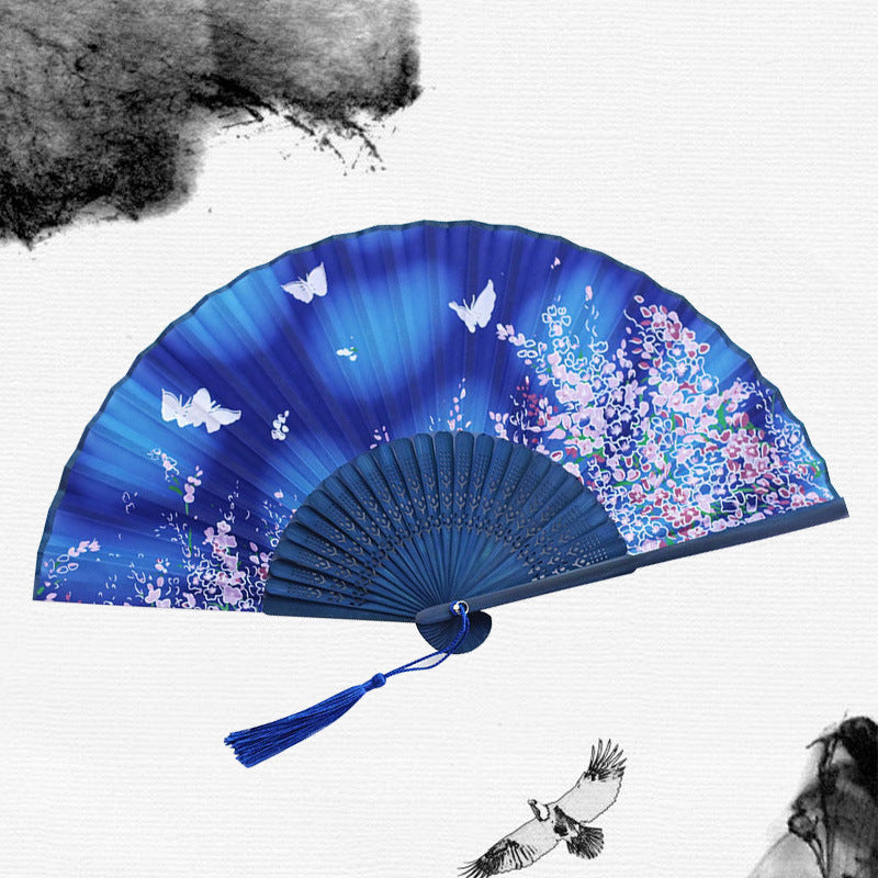 Traditional Chinese Bamboo Fan — Ancient Hanfu Style 🏮